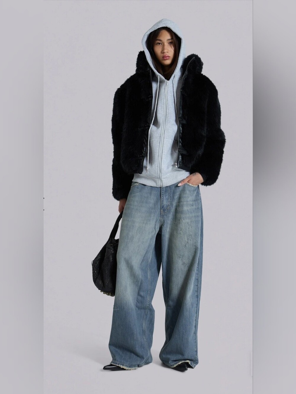 Jaded London Colossus Light Wash Slub Jeans. Unisex. Size 26